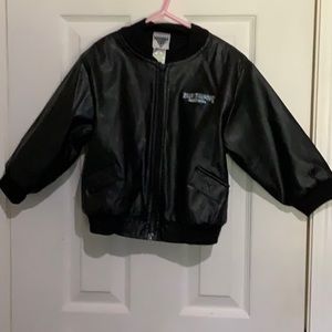 Faux leather MONSTER TRUCK  toddler jacket